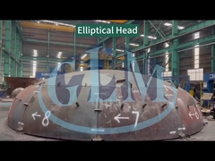Op maat gemaakte 2 mm 200 mm ASME drukvaten met schotel-eind Ms schotel-eind ellipsoïdaal