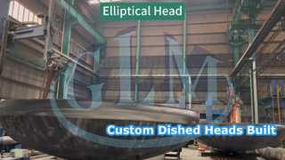 Het slijpen van de korte rechte rand van de elliptische eindkap is bezig!