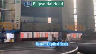 Op maat gemaakte grote elliptische koppen van koolstofstaal, met slijpen en afschuinen.