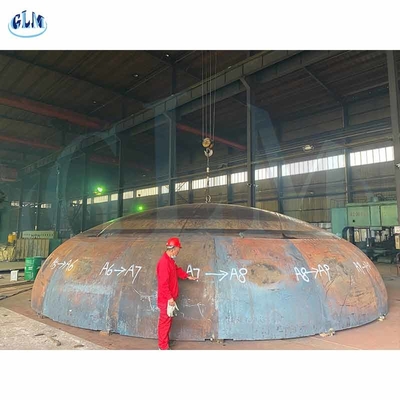 Diameter 4200 mm koolstofstaal elliptisch 2:1 torisferisch schotelkop voor gastenk