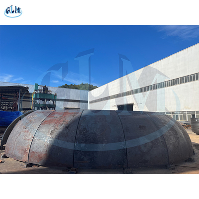 Hoofden 9500mm van de Koolstofstaal Kegeltank Diameter voor Reactortank
