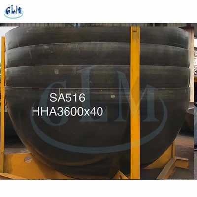 Het eind van de tank van de heli-bak van koolstofstaal SA516 HHA 3600 mm Diameter 40 mm