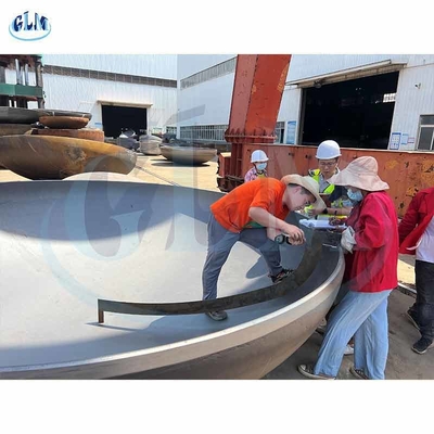 Stalen gelaste platte koppijpkap 1220 mm Diameter 20 mm Dikte ISO 9001