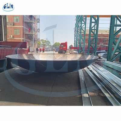 Diameter 6000mm Koolstofstaal Grondplaat, Scheef Hoofd voor Tank