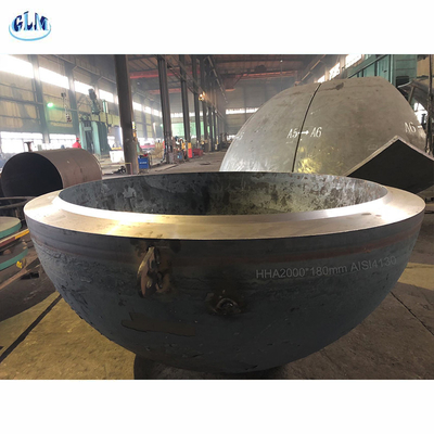2000 mm Diameter 180 mm Dikte Halve bol schotelkoppen voor drukvat