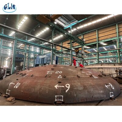 4200 mm diameter torisferische schotelkop met warmpers- en lasverbinding voor drukvaten